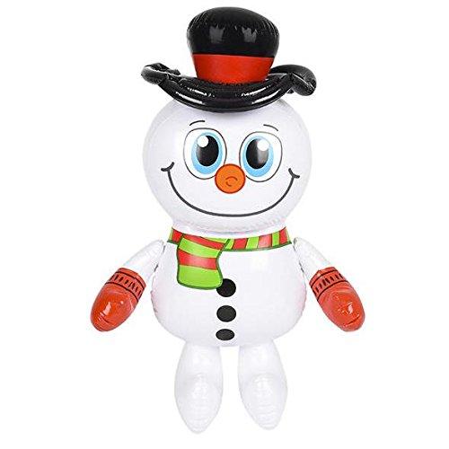 Christmas Holiday Party Christmas Decorations Favors Supplies Patio Decor 24" Large North Pole Snowman Inflatable with Mittens Top Hat and Scarf (4) 4 - PawsPlanet Australia