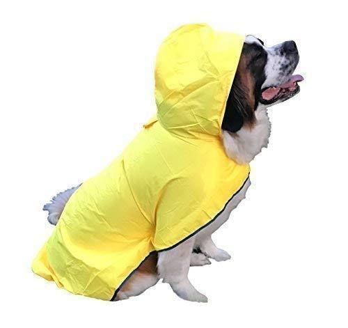 HugeHounds Extra Large Dog Raincoats for Large Dogs - XL Yellow Dog Raincoat with Hood - Waterproof - Includes a Carry Pouch - PawsPlanet Australia