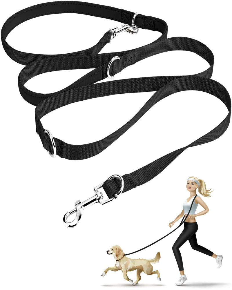 oneisall Hands Free Dog Leash,Multifunctional Dog Training Leash,8ft Nylon Double Leash for Puppy Small Medium Service Dogs Black - PawsPlanet Australia