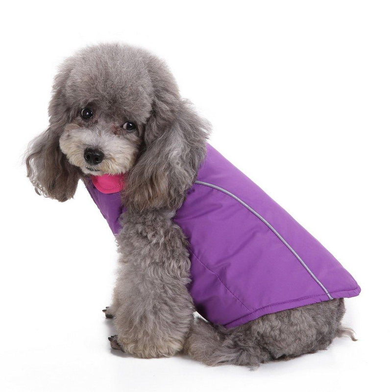 [Australia] - SMALLLEE_LUCKY_STORE XCW0044 Dog Winter Coat Jacket for Chihuahua Apparel Purple X-Large 