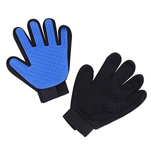 [Australia] - Shop Top Pets Pet Grooming Gloves Rubber Groomer for Dogs & Cats with Short Or Long Hair | Furniture Deshedding Tool with Soft Massaging Tips | Comfortable Pet Hair Removal & Fur Shedding 