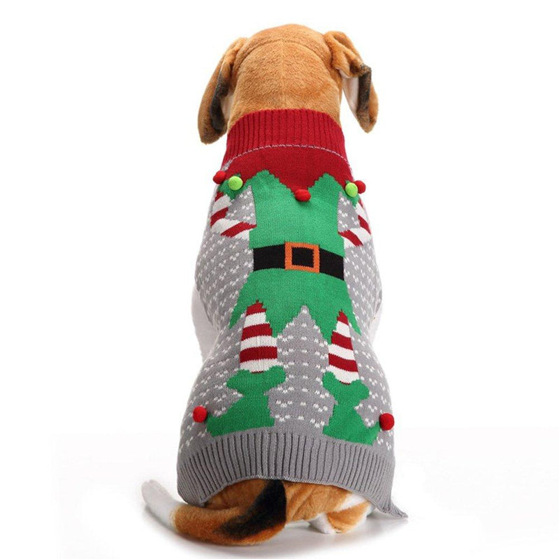 NACOCO Christmas Dog Sweater Ugly Elf Pet Jumper Clown Holiday and Party for Dog and Cat XX-Large - PawsPlanet Australia