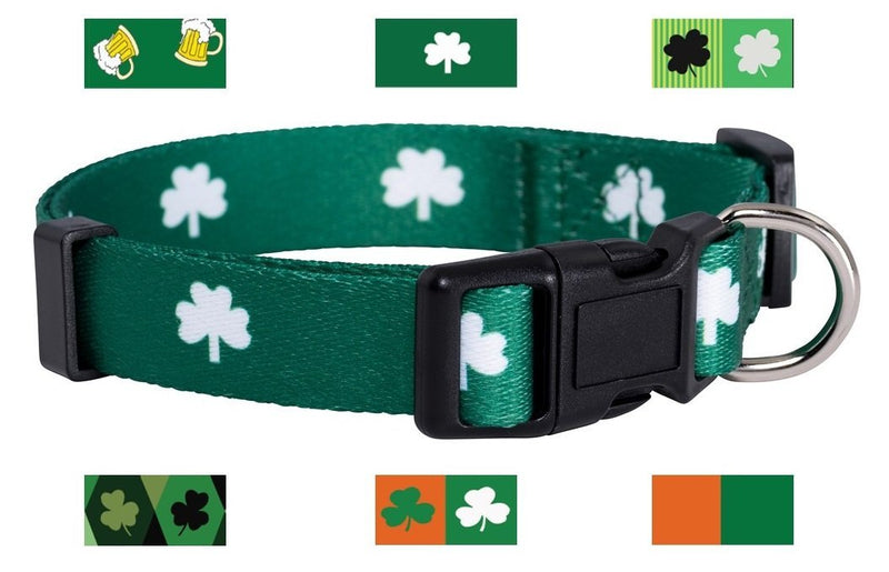 [Australia] - Native Pup St. Patrick's Day Dog Collars Medium Shamrock 