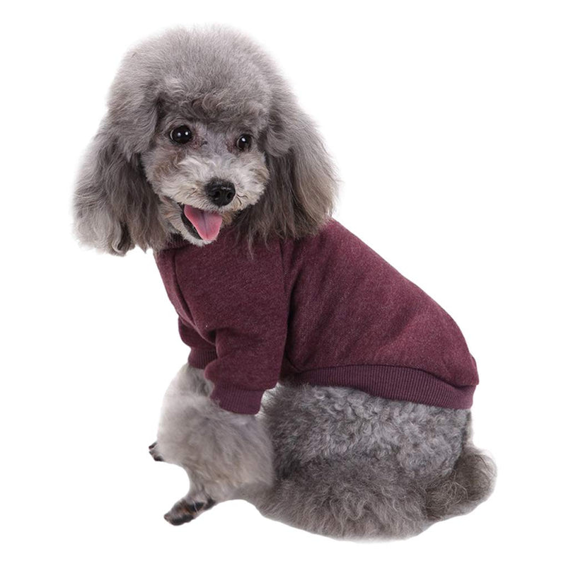 Jecikelon Pet Dog Clothes Knitwear Dog Sweater Soft Thickening Warm Pup Dogs Shirt Winter Puppy Sweater for Dogs (Brown, XXS) XX-Small Brown - PawsPlanet Australia