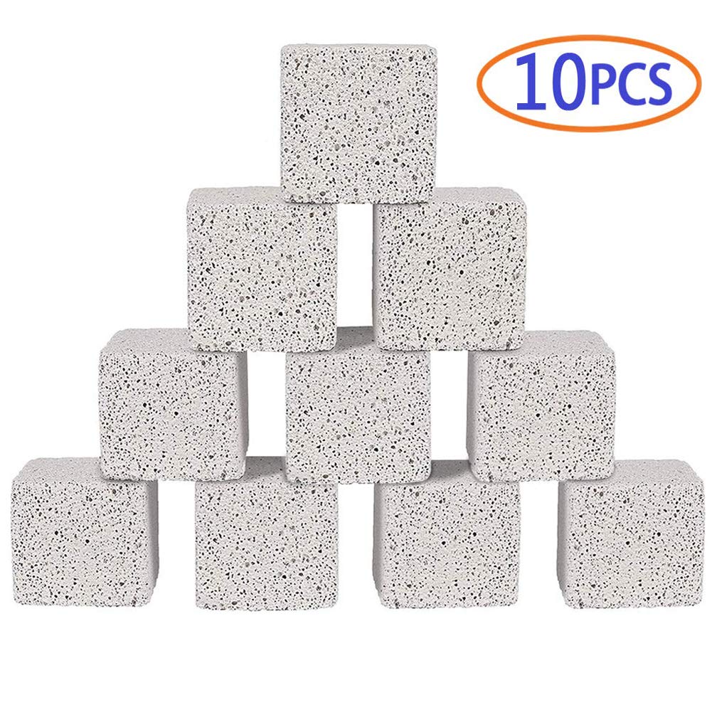 [Australia] - Hamster Chew Toy Lava Teeth Grinding Square Stone For Hamsters Chinchillas and Rabbits Mineral Stone Calcium Chew Toy for Small Animal(Pack of 10) 