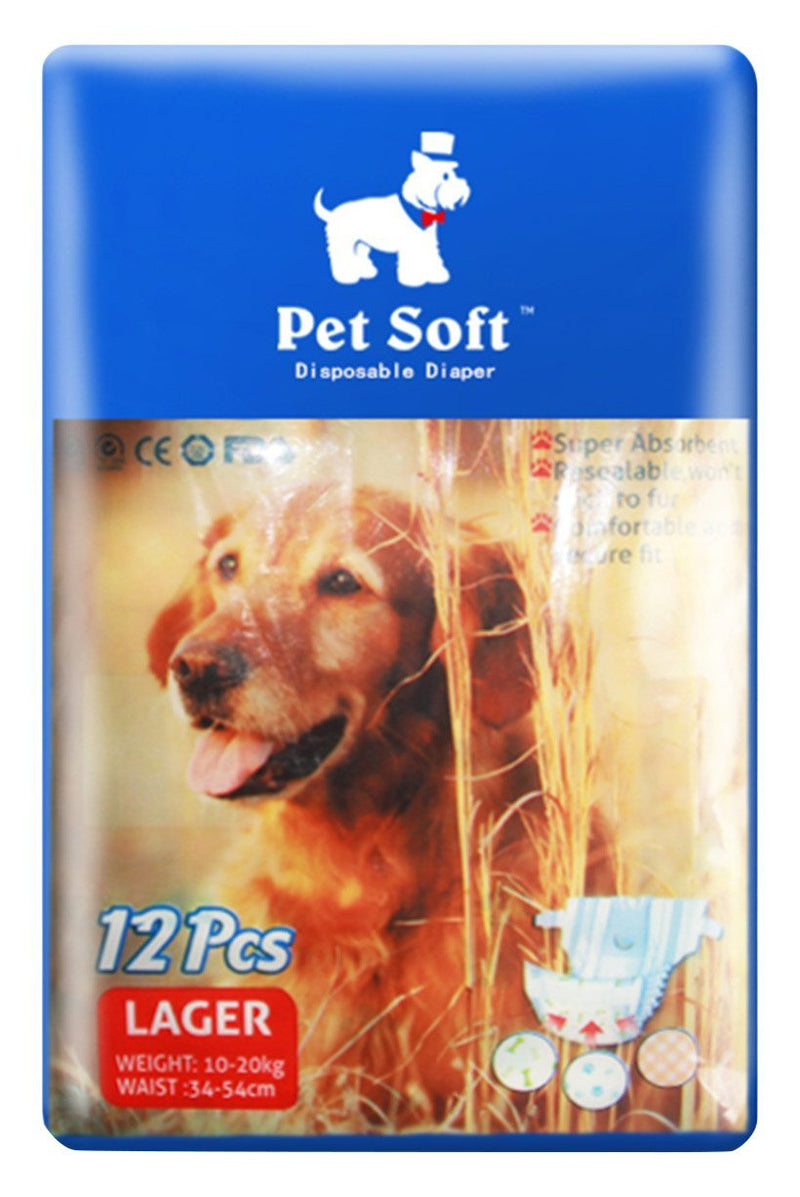[Australia] - Eversouce Pet Dog Disposable Diapers, Physiological Pants, Large 