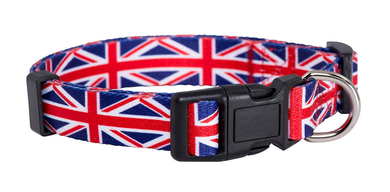 [Australia] - Native Pup Union Jack Dog Collar- UK Flag Dog Collar Large 