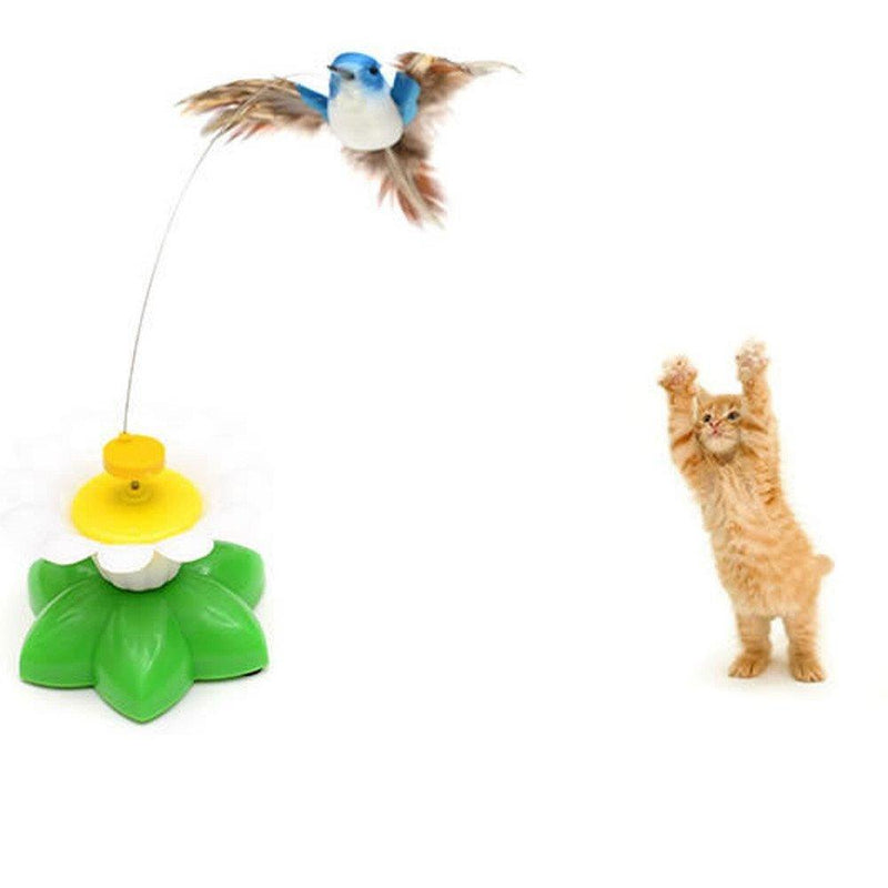 [Australia] - ZIYAN Bird Toy for Pet Cats, Funny Rotating Electric Flying Bird Interactive Toy with A Fastening Tape, Multicolor 