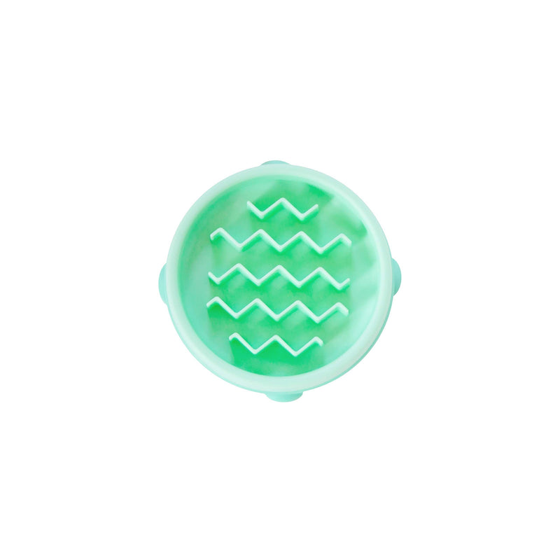 Outward Hound Fun Feeder Slo Bowl, Slow Feeder Dog Bowl, Small/Tiny, Mint Mint Wave - PawsPlanet Australia