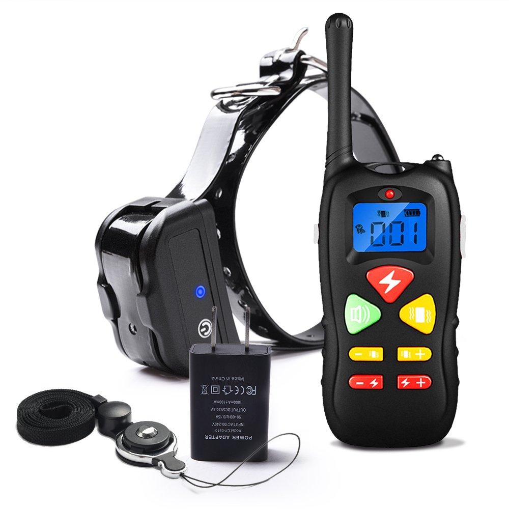 [Australia] - WOLFWILL Dog Training Collar with Remote, 1500ft Waterproof Rechargeable Shock Collar with Beep/Vibration/Shock Fits Small, Medium and Large Dogs 