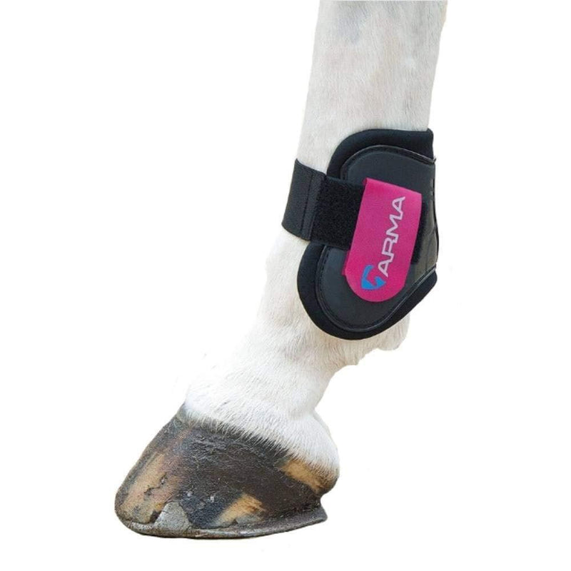 [Australia] - Shires ARMA Fetlock Boots Pony/Cob Black/Pink 