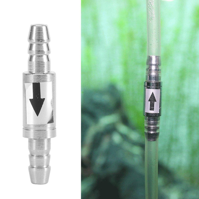 [Australia] - Delaman 2Pcs Stainless Steel Check Valve for Anti-Backflow Non-Return Air Co2 Line 4/6mm Tubing Regulator Diffuser Plants Tank One Directional Water Flow 