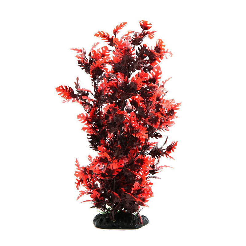 [Australia] - uxcell 15.3 Inch Red Plastic Decorative Plant Aquarium Terrarium Decor Reptiles Habitat Ornament Home Decoration 