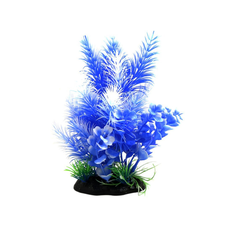 [Australia] - uxcell White Blue Plastic Plant Ornament Aquarium Terrarium Decoration for Reptiles and Amphibians 