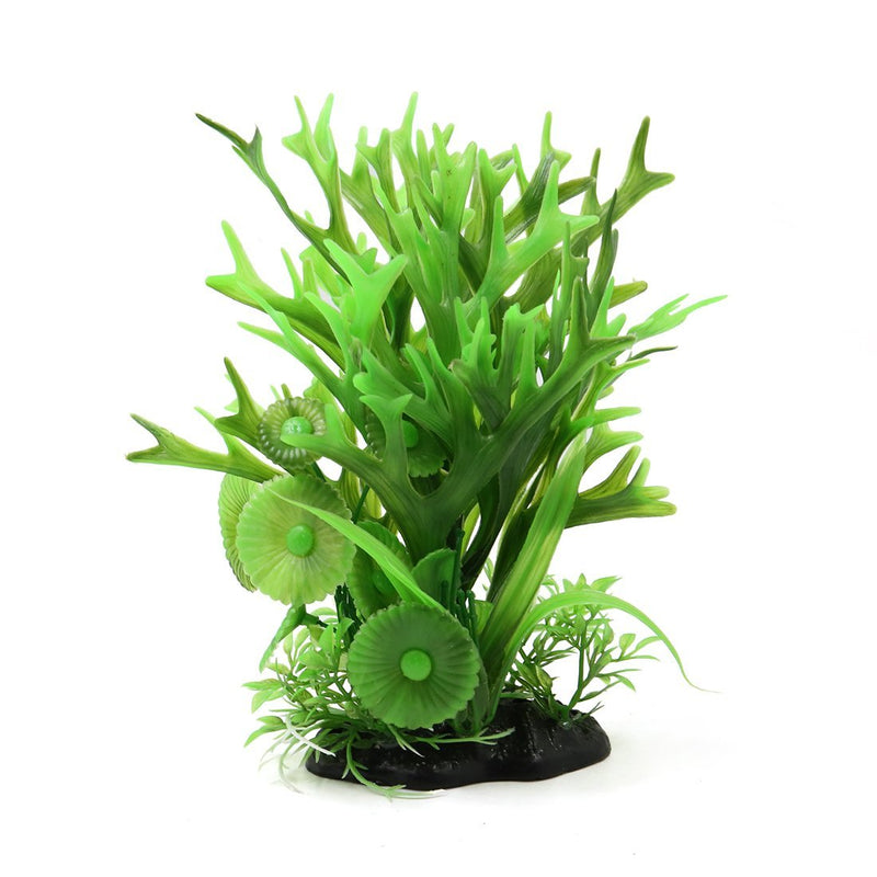 [Australia] - uxcell Green Black Ceramic Base Plastic Plant Aquarium Terrarium Landscaping Decor Habitat Ornament Indoor Decoration 