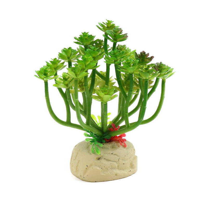 [Australia] - uxcell Green Plastic Lifelike Plant Aquarium Terrarium Ornament Habitat Decor for Reptiles and Amphibians 