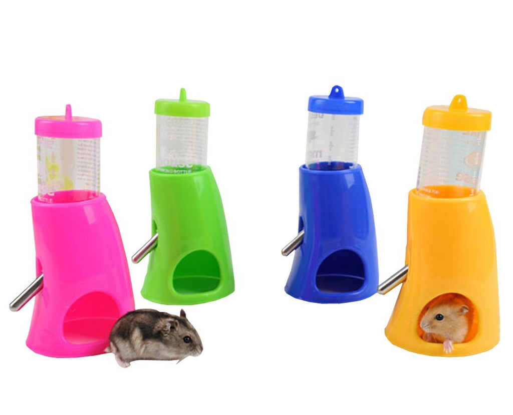 S-Lifeeling Hamster One-Piece Fountain Water Bottle Holder Dispenser Food Container Cool Room Mice Random Color - PawsPlanet Australia