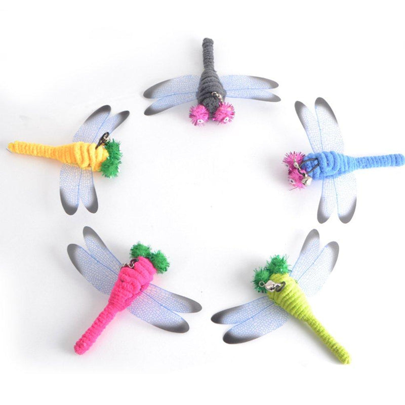 [Australia] - UEETEK 5 Pcs Replacement Dragonfly for Interactive Cat and Kitten Toy Wands 