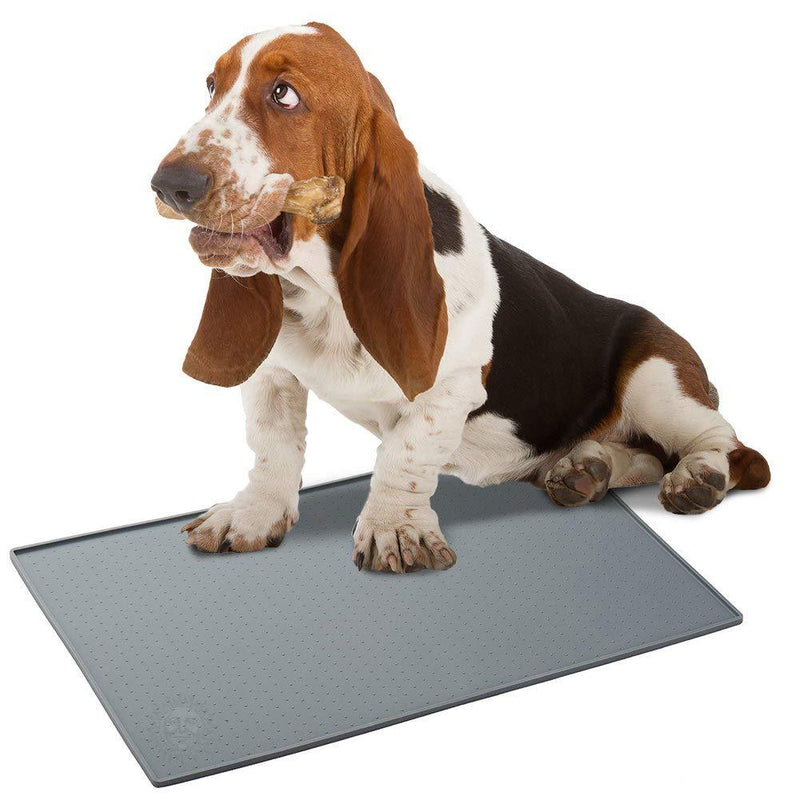 [Australia] - SunGrow Silicone Pet Feeding Mat, 19x12 Inches, Waterproof, Splash Proof Placemat Raised Edges, Anti-Skid, FDA-Approved, Ideal for Dogs, Cats, Rabbits and More 