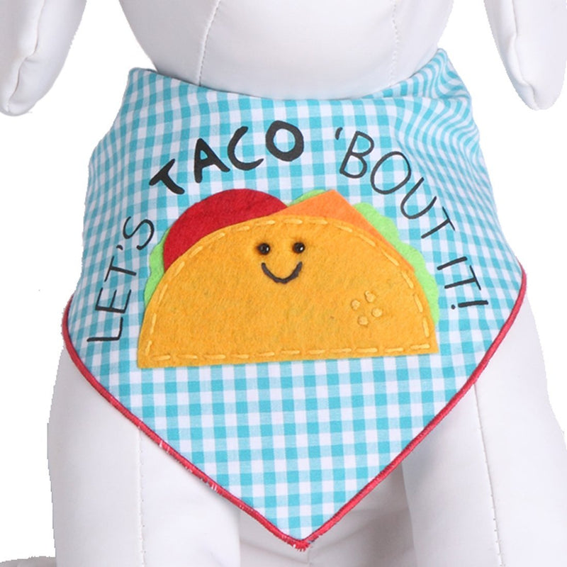 [Australia] - Tail Trends Cinco de Mayo Dog Bandanas for Medium to Large Sized Dogs - 100% Cotton Taco Bout It 