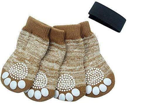 PUPTECK Anti-Slip Dog Socks Pet Paw Protection for Indoor Wear XL - PawsPlanet Australia