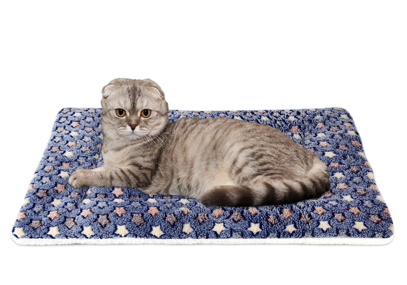 Mora Pets Ultra Soft Pet (Dog/Cat) Bed with Cute Prints | Reversible Fleece Crate Bed Mat | Machine Washable Pet Bed Liner X-Small Dark Blue - PawsPlanet Australia