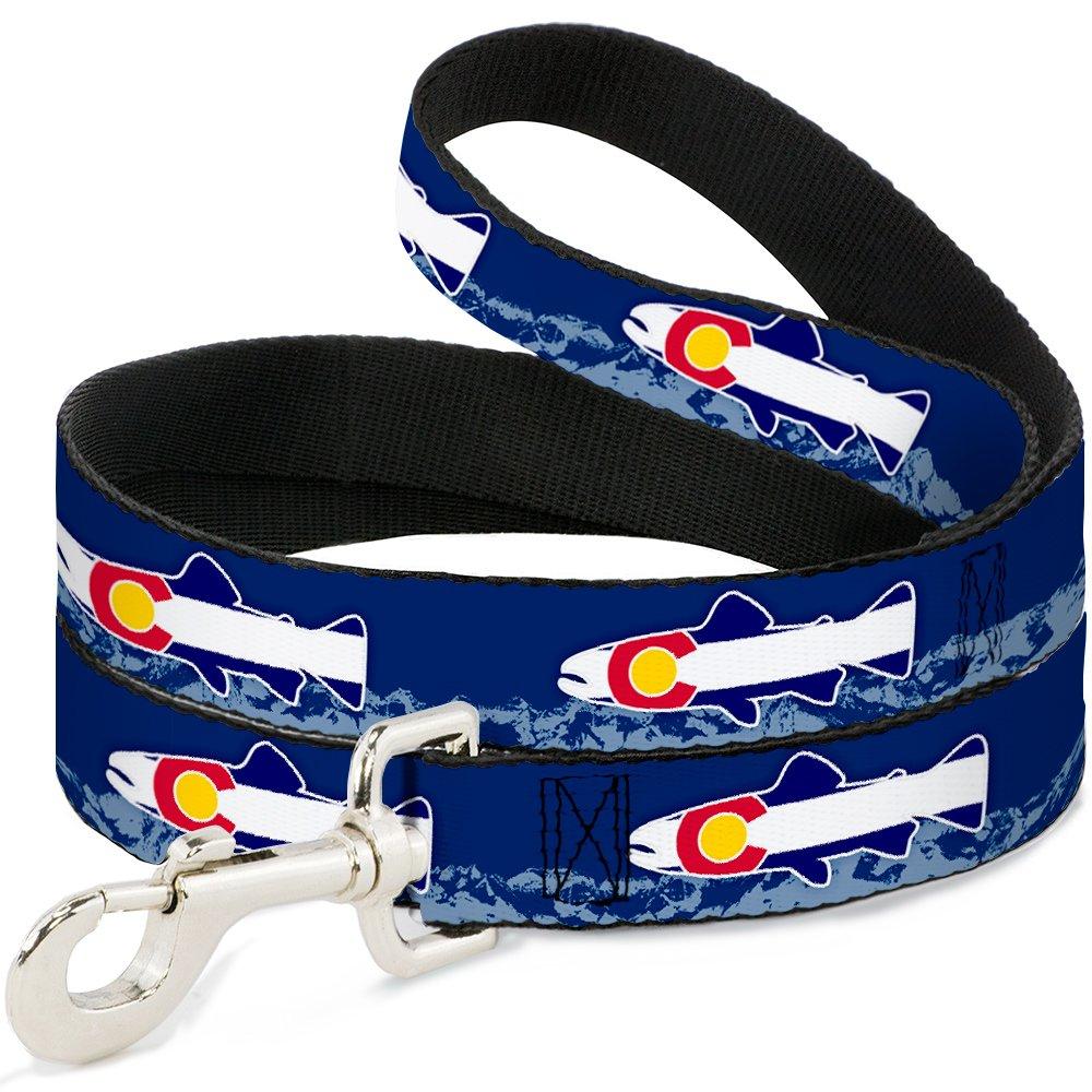 [Australia] - Buckle-Down Dog Leash Colorado Trout Flag Snowy Mountains Blues White Red Yellow 6 Feet Long 0.5 Inch Wide 6 Feet Long - 1.5" Wide 