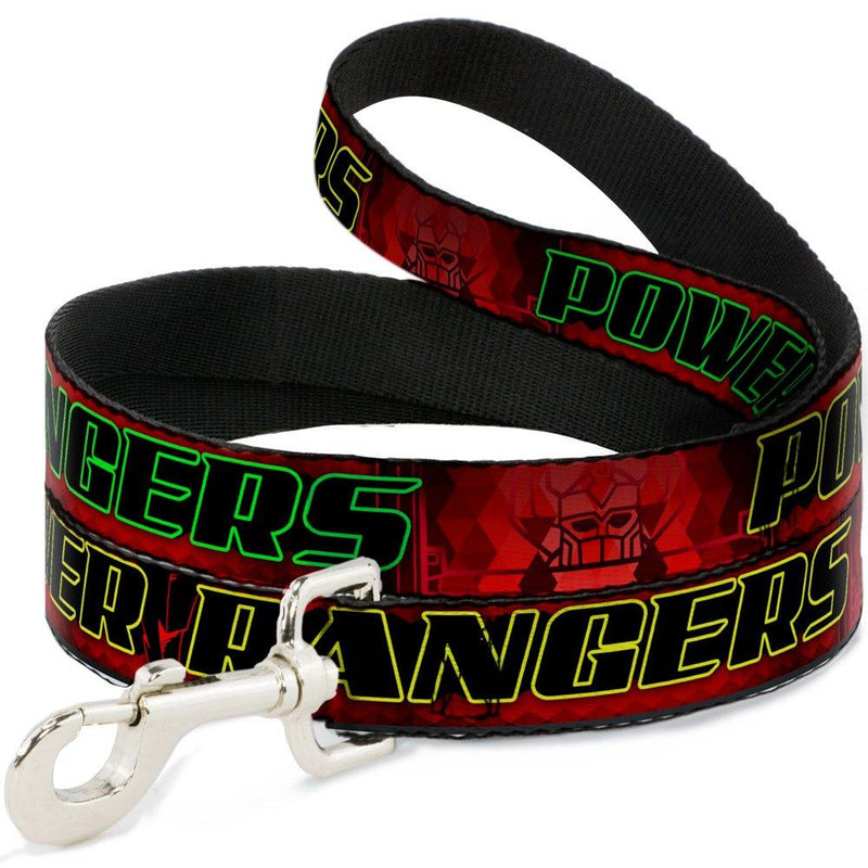 [Australia] - Buckle-Down "Power Rangers/Megazord Head Red/Green/Yellow/Black Pet Leash, 6'-1.5" 