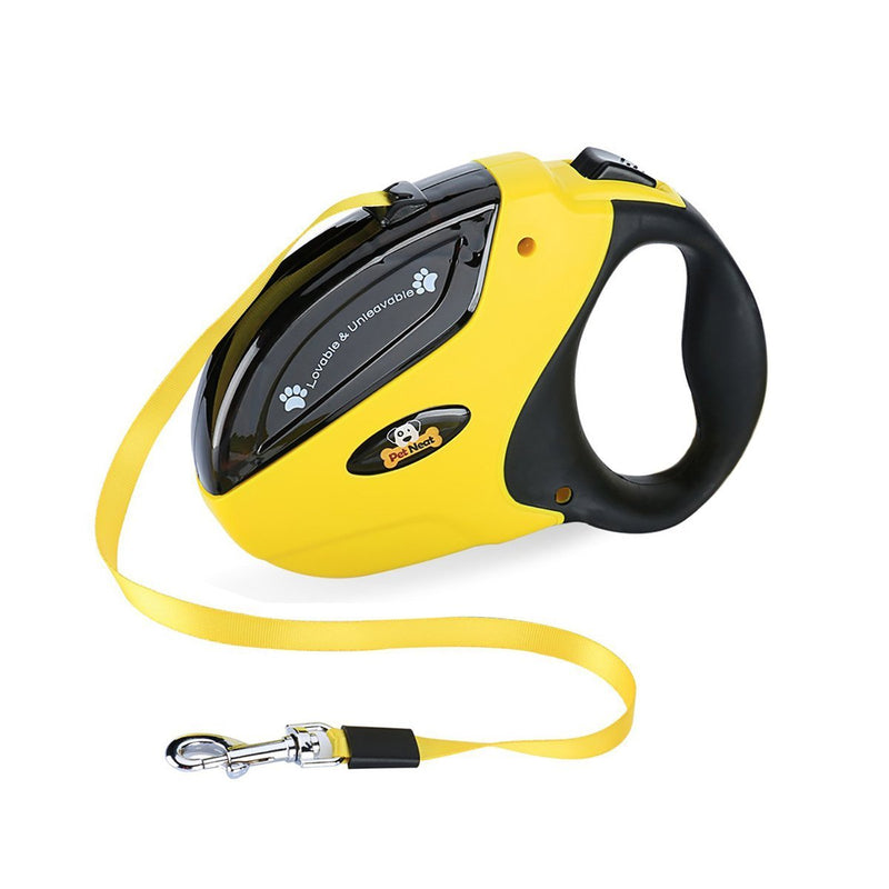 [Australia] - Pet Neat Retractable Dog Leash with Break and Lock Button - Free eBooks - Premium Quality - 10 Ft - Suitable for Small and Medium Dogs - Up to 44 lbs Yellow Color 