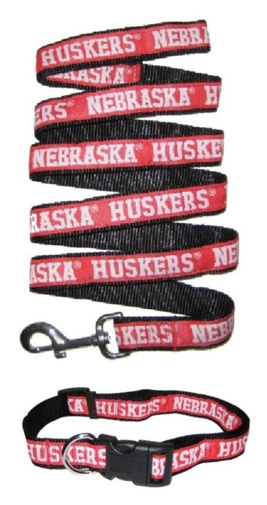 [Australia] - Pets First Nebraska Huskers Nylon Collar and Matching Nylon Leash for Pets (NCAA Official Size Medium 