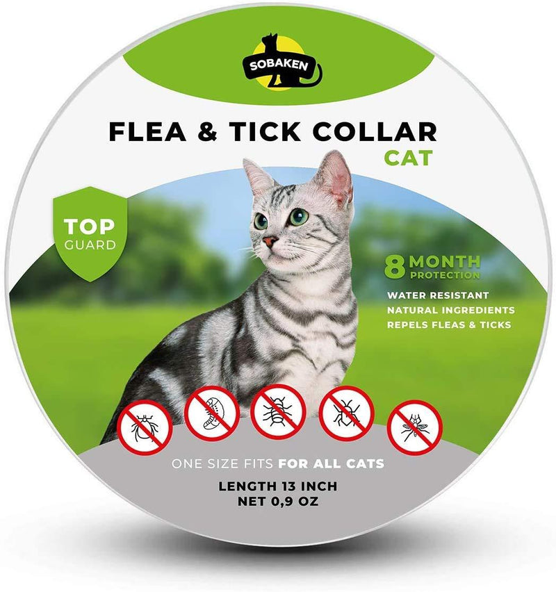 [Australia] - SOBAKEN Flea Collar for Cat, Natural Flea Collar, Flea and Tick Prevention for Cats, One Size Fits All, 13 inch Charity 