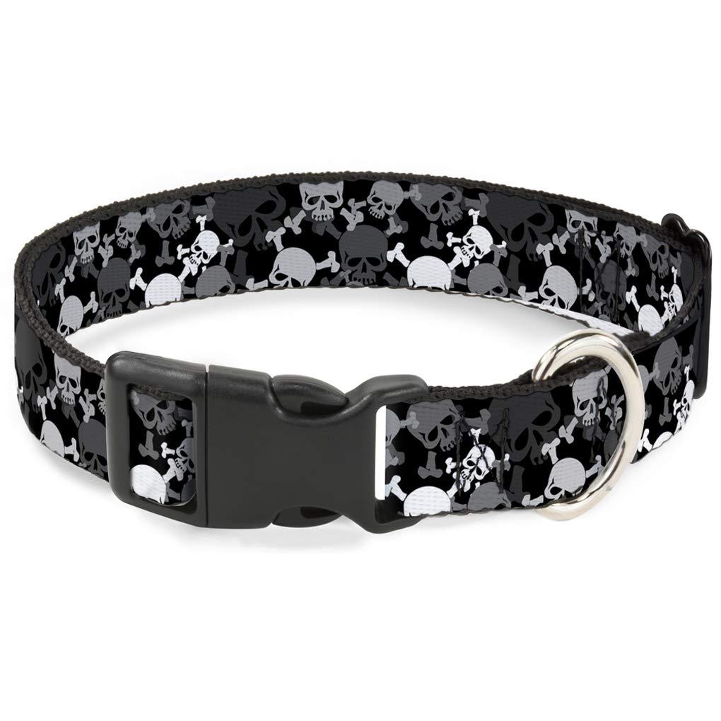 [Australia] - Buckle-Down BAC-W33913-NL Breakaway Cat Collar, 1/2" Wide-Fits 9-15" Neck-Large, Skulls 1/2" Wide - Fits 8-12" Neck - Medium 