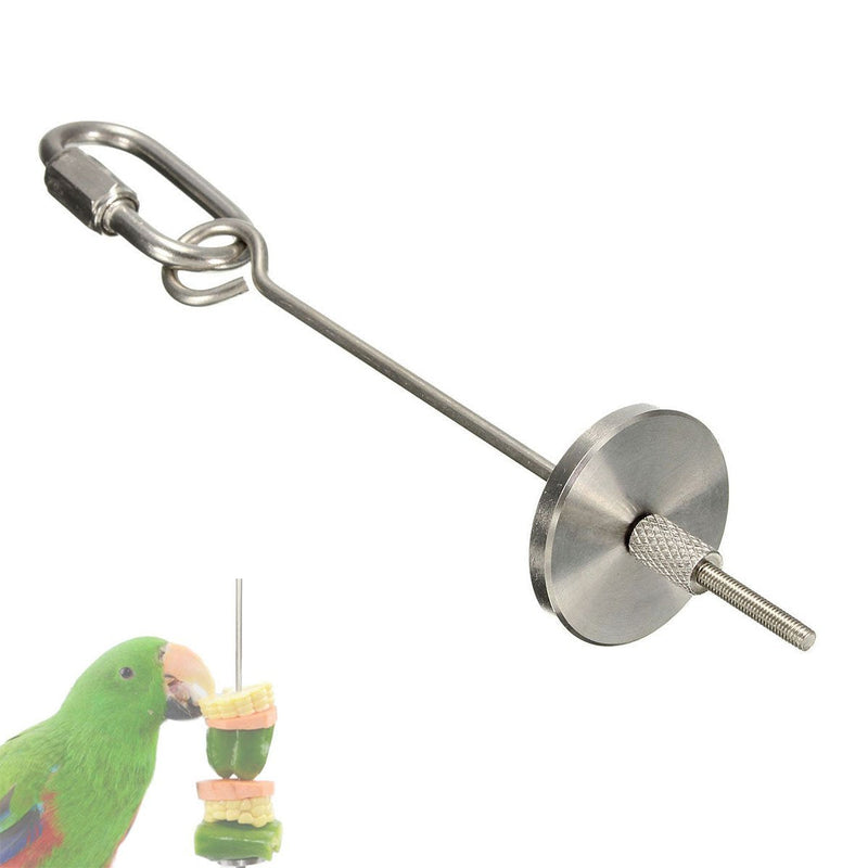[Australia] - ASOCEA Bird Parrot Small Animal Stainless Steel Skewer, Seed Treat Fruit Holder for Cage 