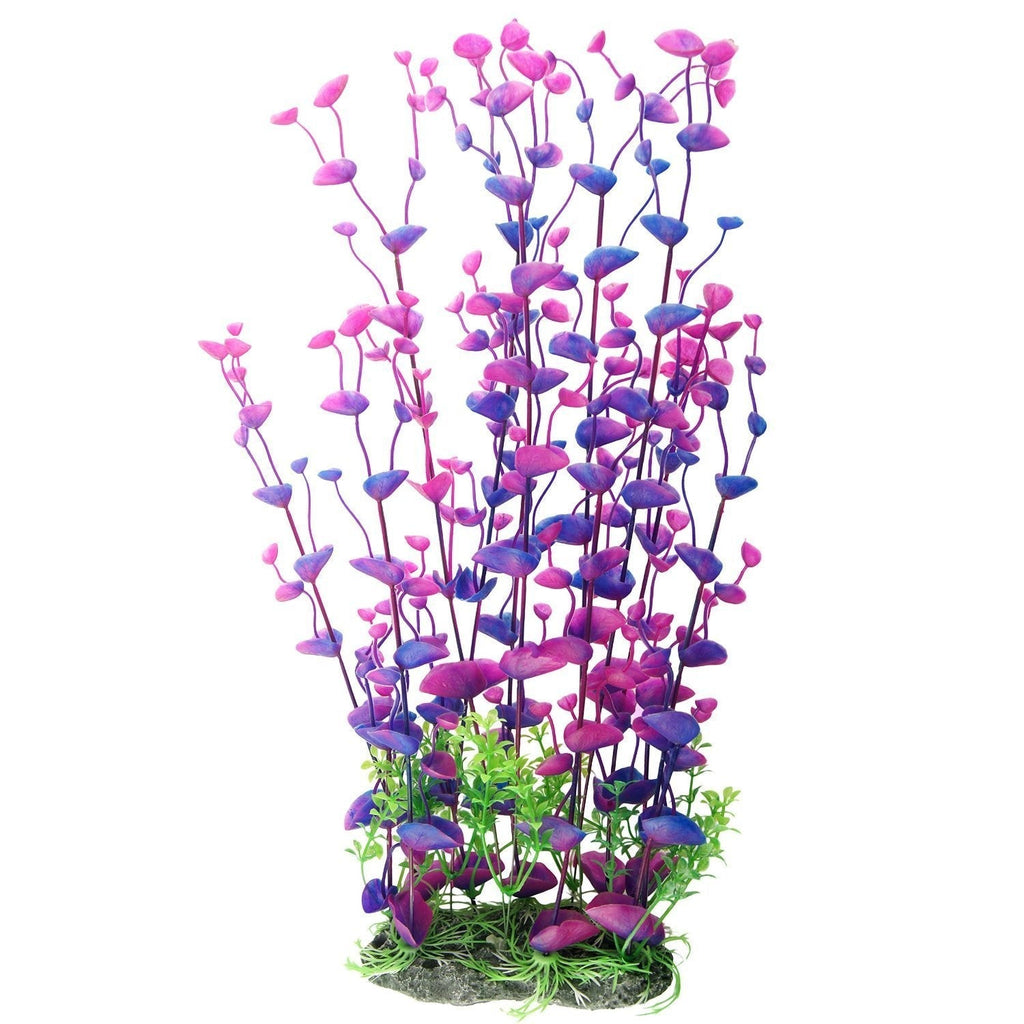 [Australia] - CNZ Aquarium Decor Fish Tank Decoration Ornament Artificial Purple Plastic Plant, 16-inch 