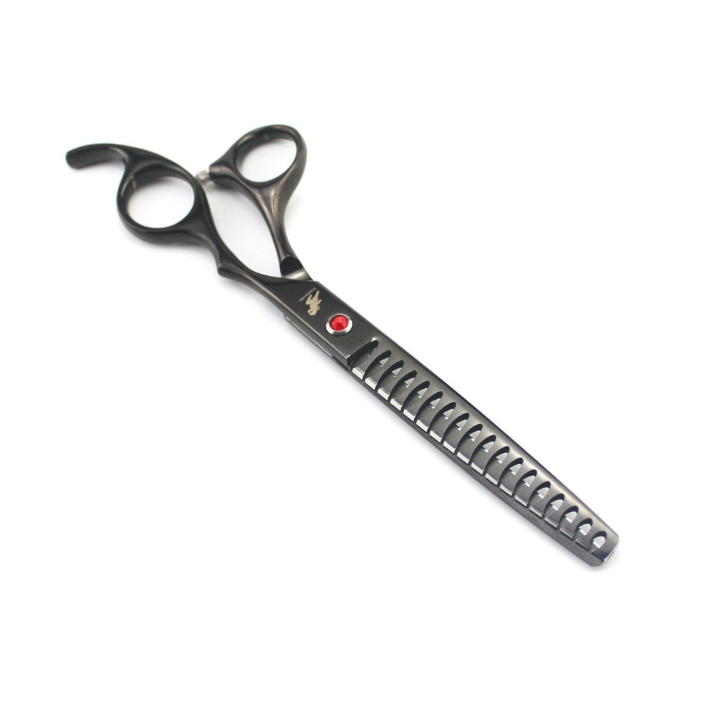 Freelander 7.0" Dog Chunker Shear Professional Pet Grooming Thinning Scissors for Dog Groomer Black - PawsPlanet Australia