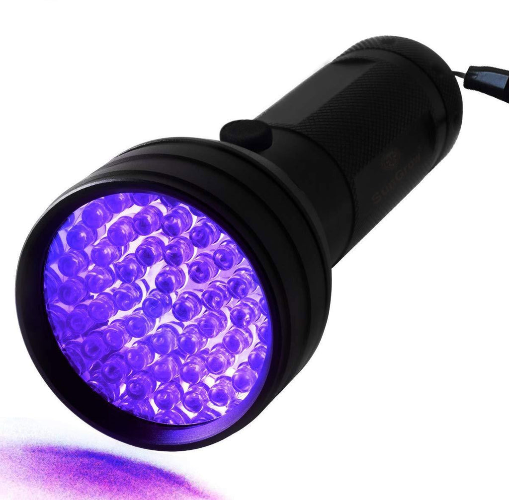 [Australia] - UV Flashlight Blacklight, Handheld Super bright Pet Urine Detector for Dog & Cat, Bed Bugs, Scorpion Hunter, Spots Invisible Stains, 51 LED up to 395nM, Aluminum Alloy Material, Multifunctional Torch 
