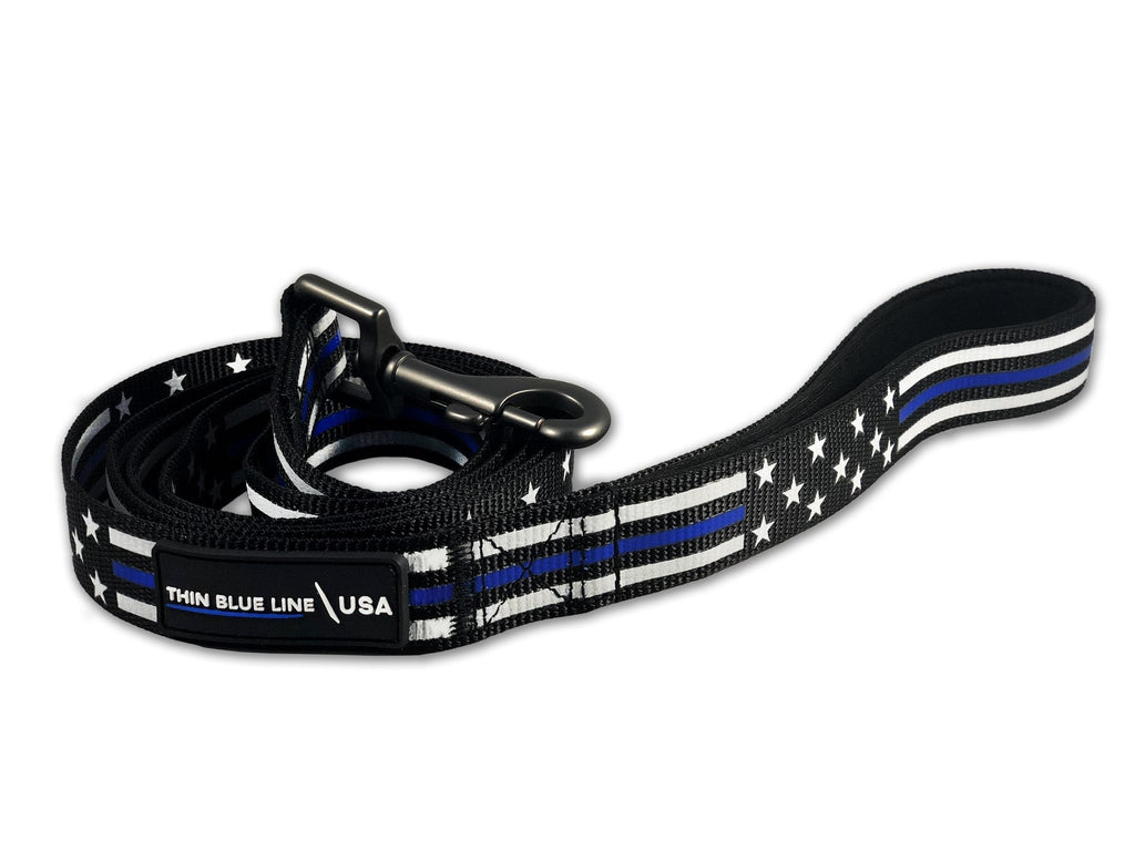 [Australia] - Thin Blue Line Dog Leash, Stars & Stripes American Flag TBL-AM-Leash 