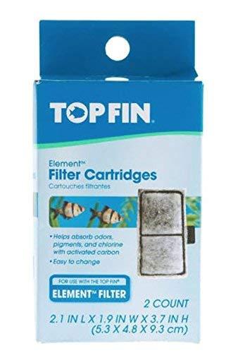 [Australia] - Top Fin Filter Cartridges 2 Count (2.1 in x 1.9 in x 3.7 in) 