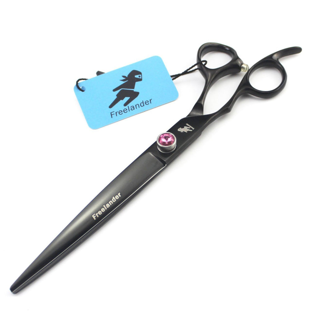 [Australia] - Freelander Professional 7.5" Japan 440C Premium Steel Left Handed Pet Grooming Scissors Dog/Cat Hair Cutting Trimming Shears with Case 