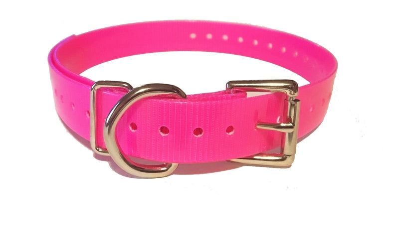 [Australia] - Sparky Pet Co ¾” High Flex Roller Buckle Replacement Strap with “D” Ring neon pink 