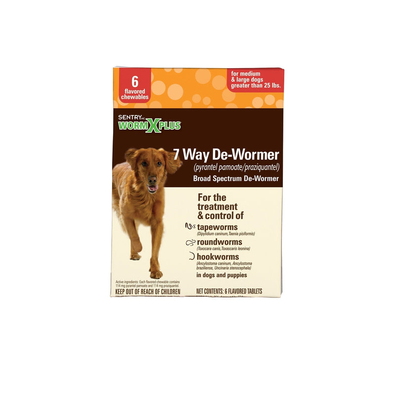 Sentry HC WormX Plus Flavored De-Wormer Chewables for Dogs, 6CT - PawsPlanet Australia