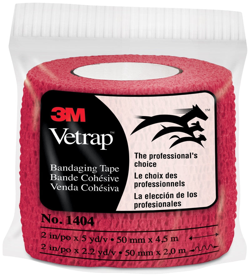 3M Pet Care 1404R 4" x 5 yd Vetrap Bandaging Tape, Red - PawsPlanet Australia