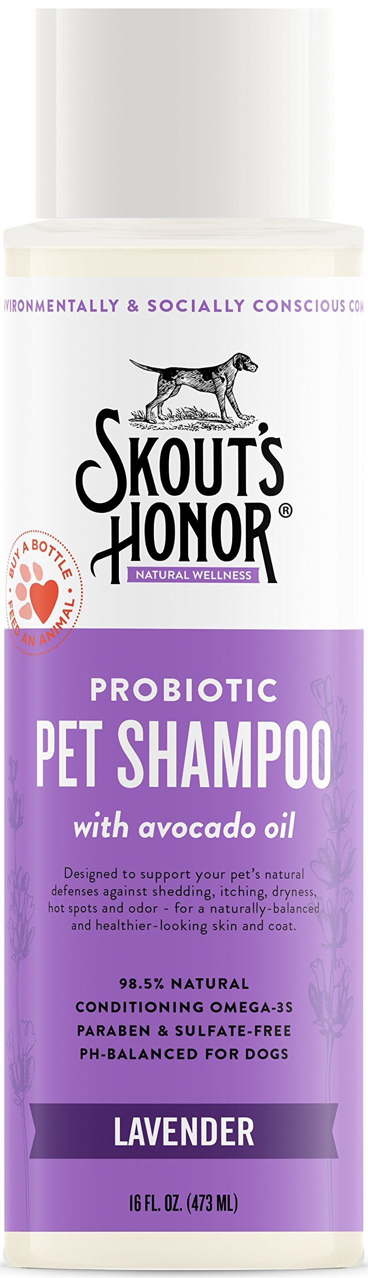 [Australia] - SKOUT'S HONOR Probiotic Pet Shampoo Lavender 16 Ounce 