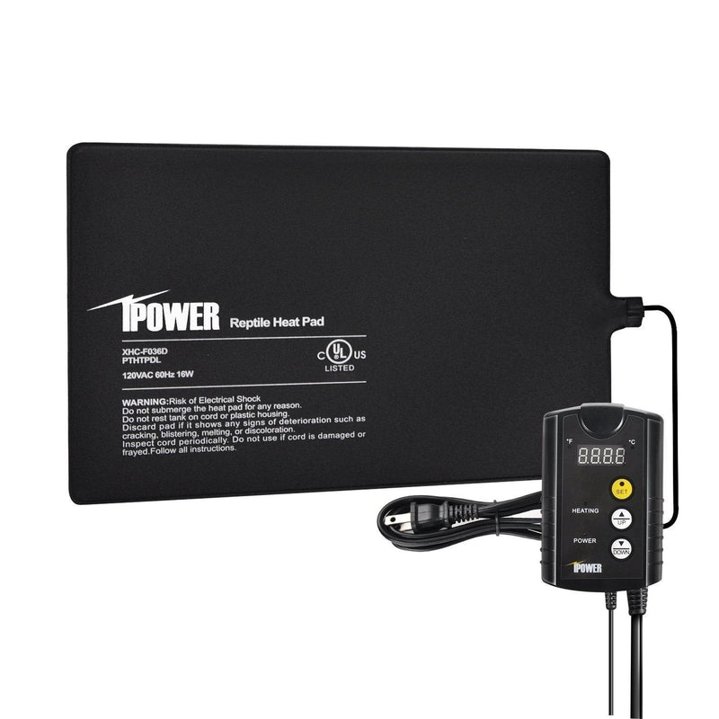 [Australia] - iPower Under Tank Heat pad and Digital Thermostat Combo Set for Reptiles 8" x 12" & Control 