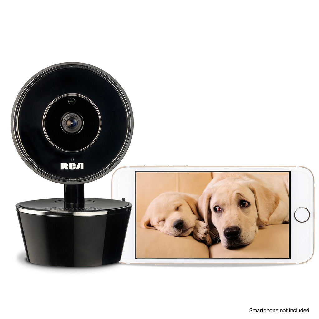 RCA Pet Camera for Dog & Cat Parents - WiFi Pet Security Camera with HD Video, 2 Way Audio, Night Vision, Motion & Sound Alerts & Phone App to Monitor & Talk to Your Pets, White, Small - PawsPlanet Australia