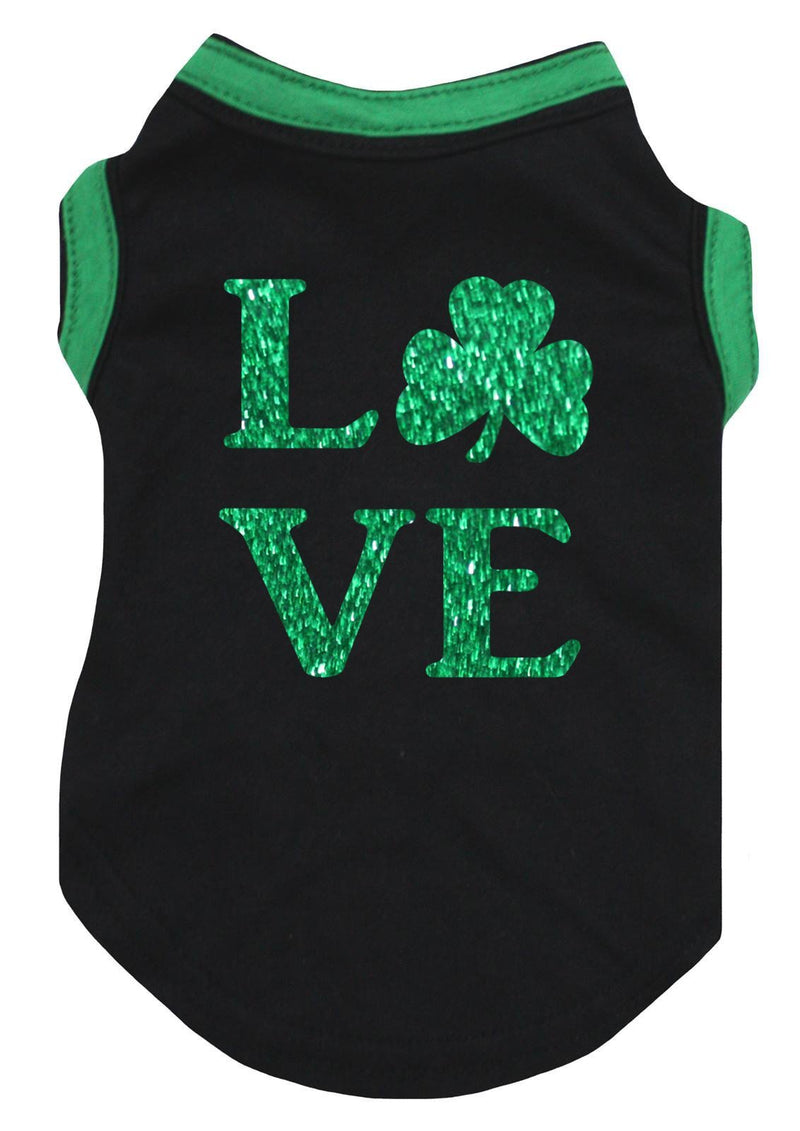 [Australia] - Petitebella Love Clover Puppy Dog Shirt Medium Black 