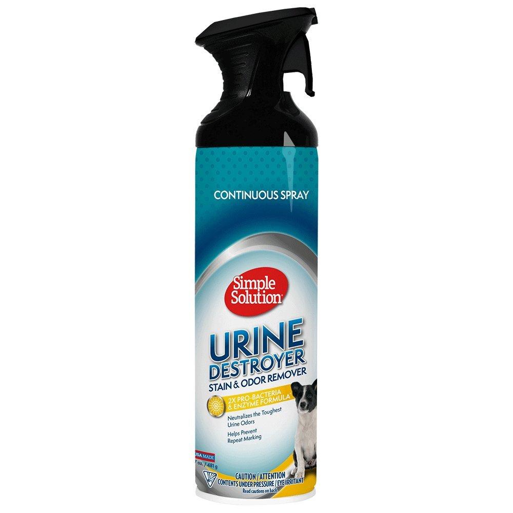 Simple Solution Pet Urine Destroyer | Enzymatic Cleaner with 2X Pro-Bacteria Cleaning Power | Targets Urine Stains and Odors 17 oz Spray - PawsPlanet Australia