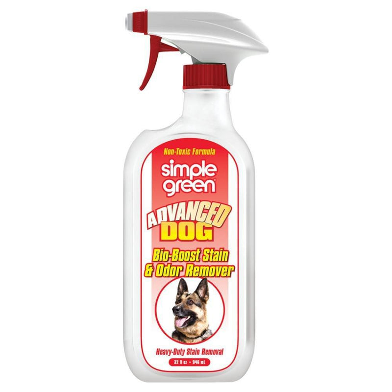 [Australia] - Simple Green Advanced Dog Stain & Odor Remover - Bacteria & Enzyme Cleaner for Large Dogs - Stain Remover for Carpet & Fabric – eliminates Urine Odor (32 oz Sprayer) 