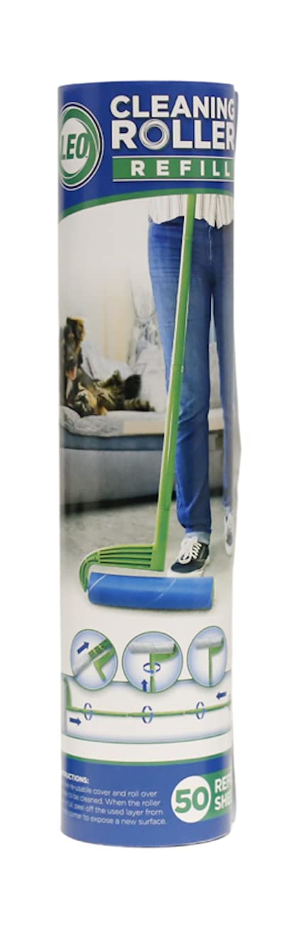 Leo Cleaning Roller Refill ( 1 Pack ) for Pet's Hair Removal & Household Cleaning Great for Dog and Cat Hair - PawsPlanet Australia