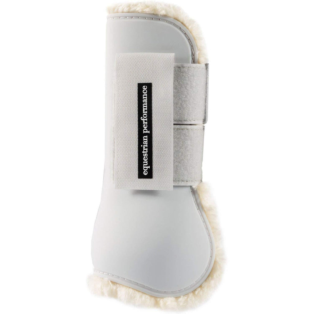 [Australia] - HORZE Quintus Fleece Comfort Tendon Boots Lunar Rock Grey Pony 